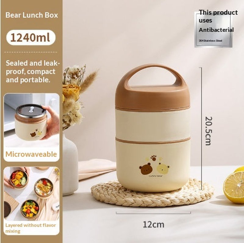 Leak-Proof Insulated Soup Container with Carrying Lid for Meal Prep