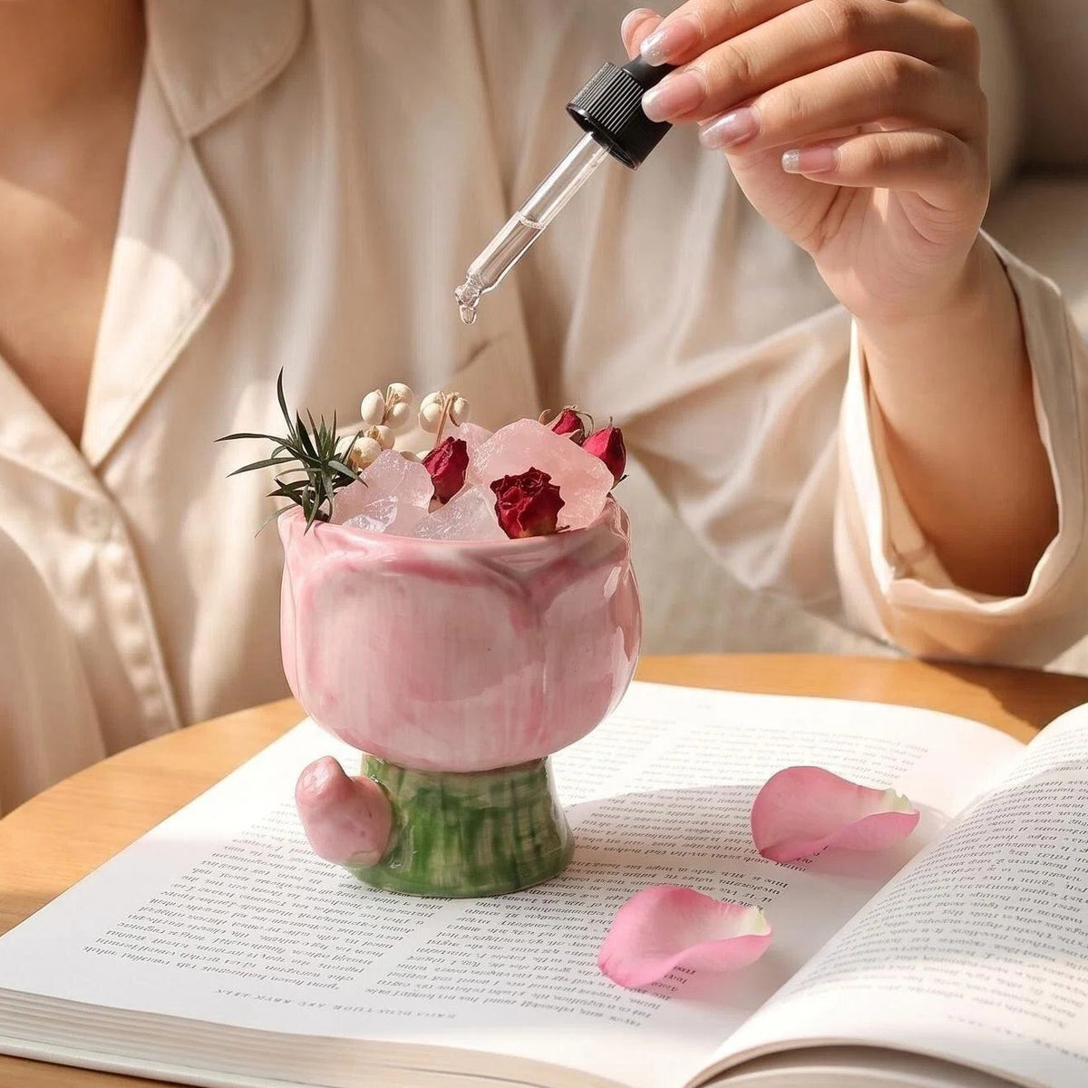 Dried Flower Crystal Diffuser Stone Aromatherapy Air Freshener - Fire-Free Home Decor