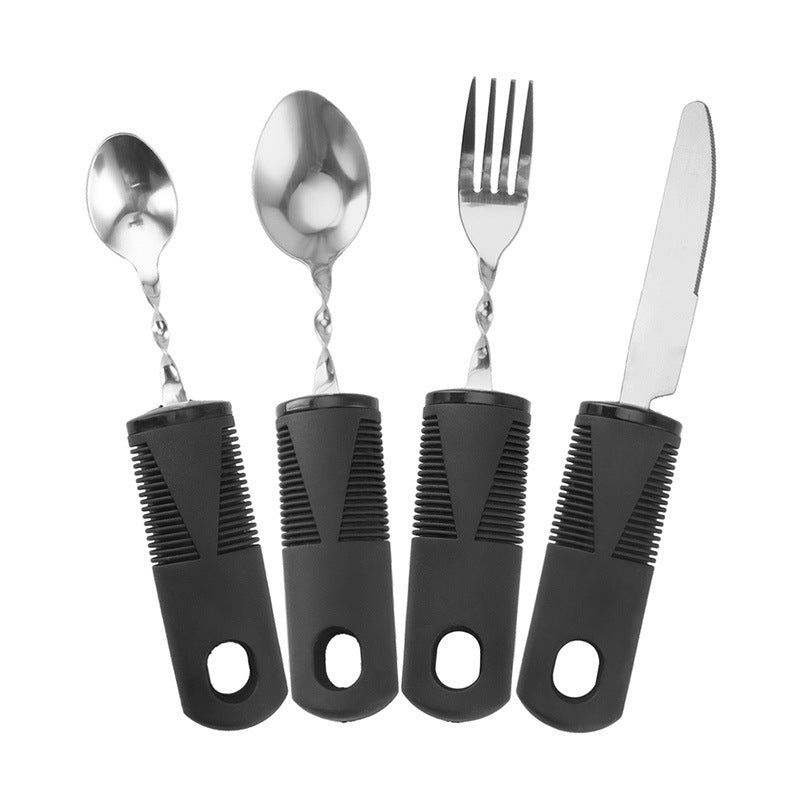 Stainless Steel 4-Piece Flatware Set - Knife Fork Spoon Dining Cutlery
