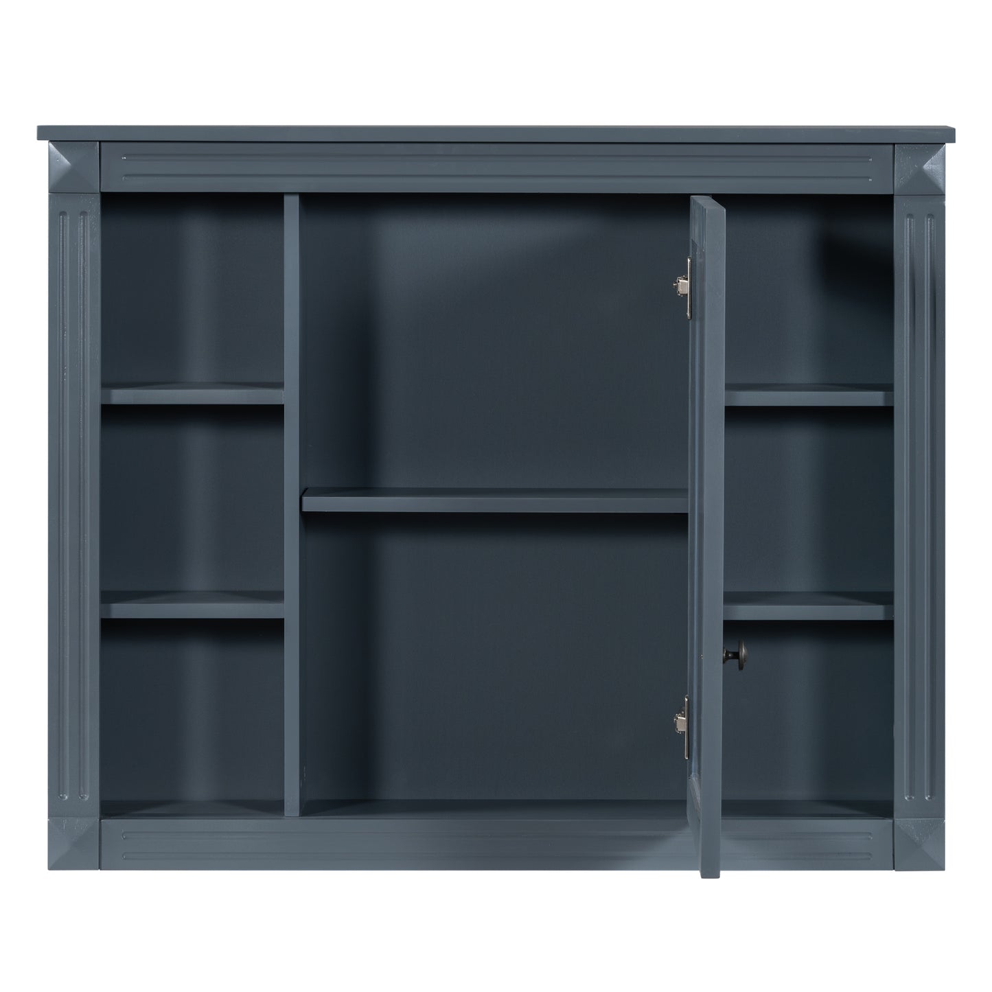 36'' Modern Bathroom Vanity with Blue Sink & Mirror Cabinet