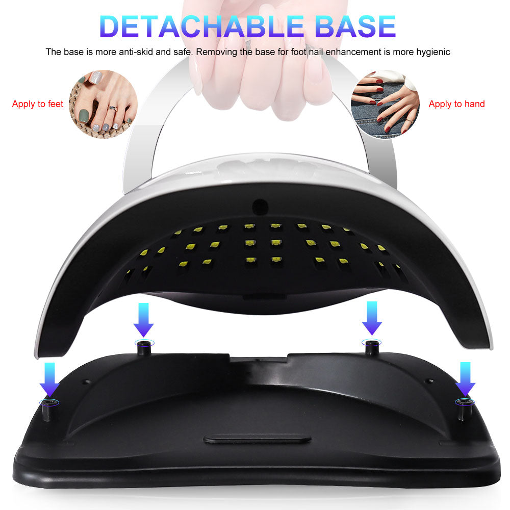 Professional UV LED Nail Lamp for Gel Polish - Fast-Curing 72-Bead Dryer