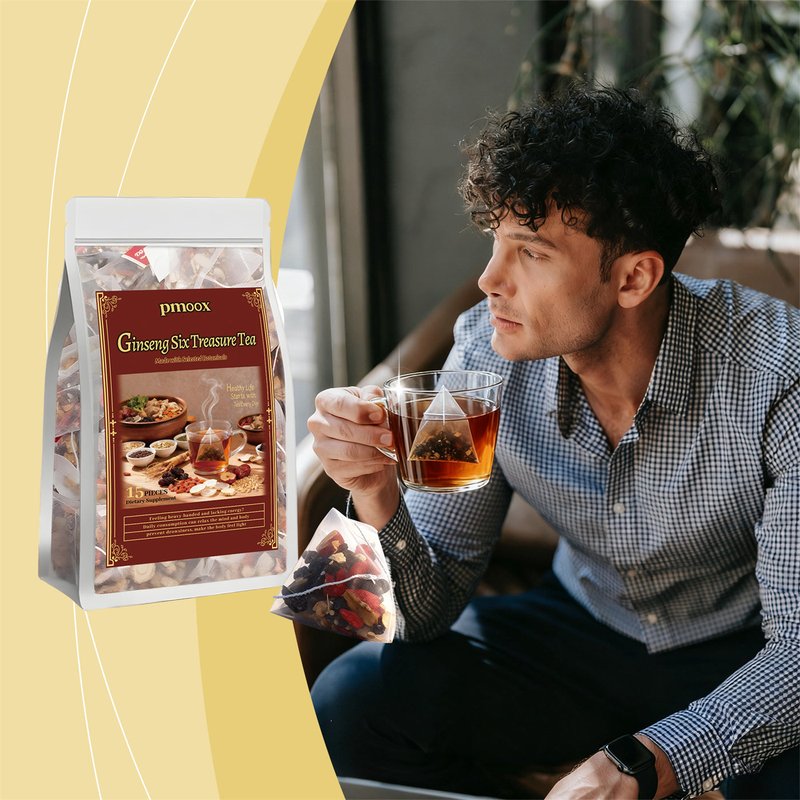 Ginseng Liubao Qixue Health Tea - 15 Pieces