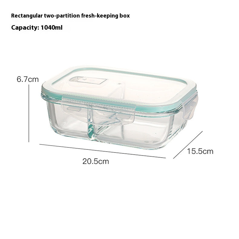 Glass Lunch Box Food Grade Sealed Container for Microwave Oven
