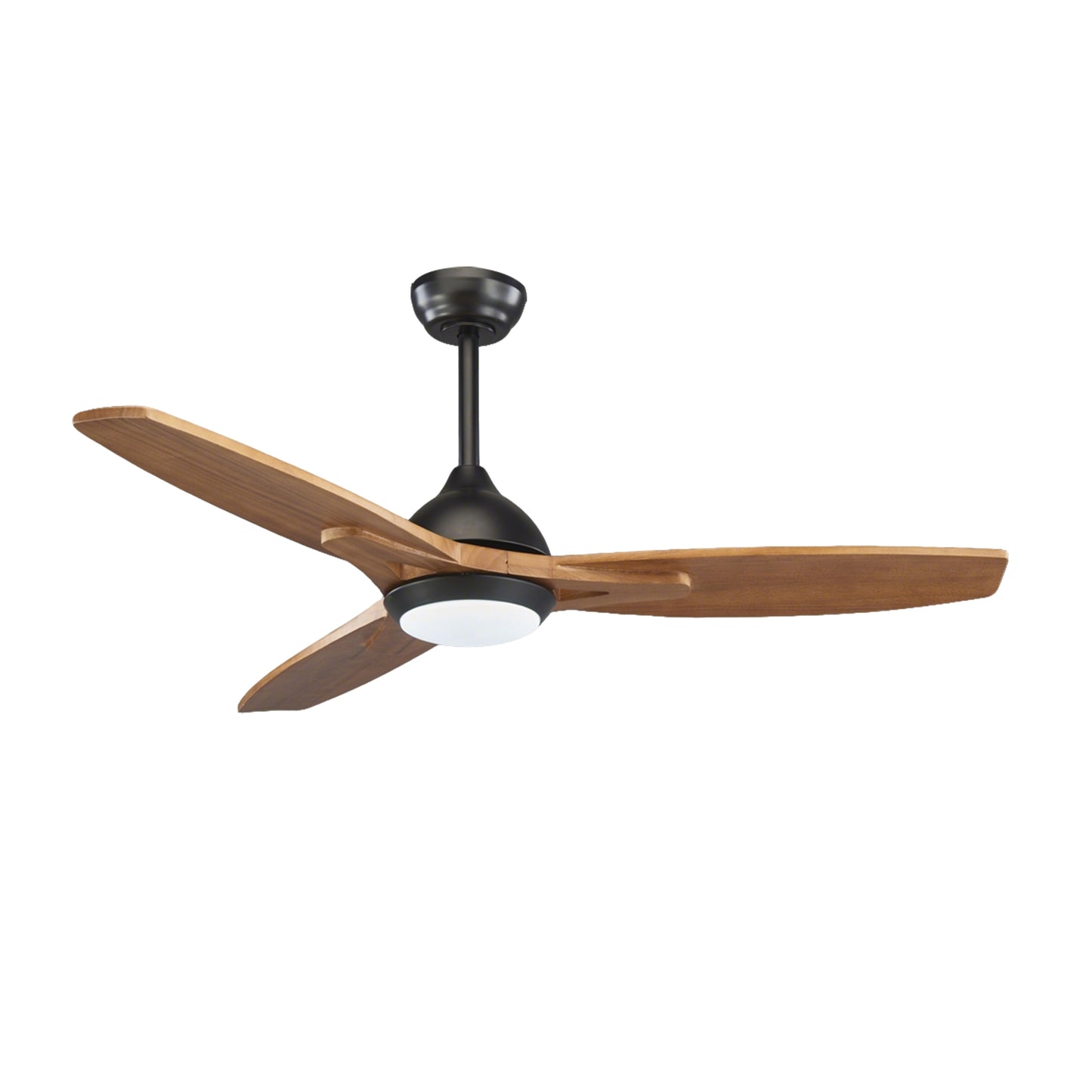 52-Inch Ceiling Fan with Lights, Quiet DC Motor, 6 Speeds, Reversible - Matte Black