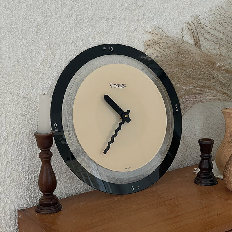 Modern Round Quartz Wall Clock 35cm Home Decor Nordic Style