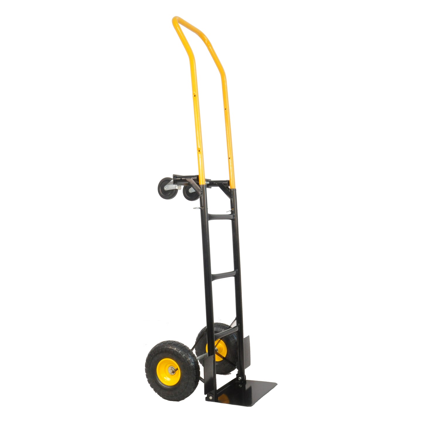 HT1006BK-YL Hand Truck Dual Purpose 2 Wheel Dolly Cart And 4 Push