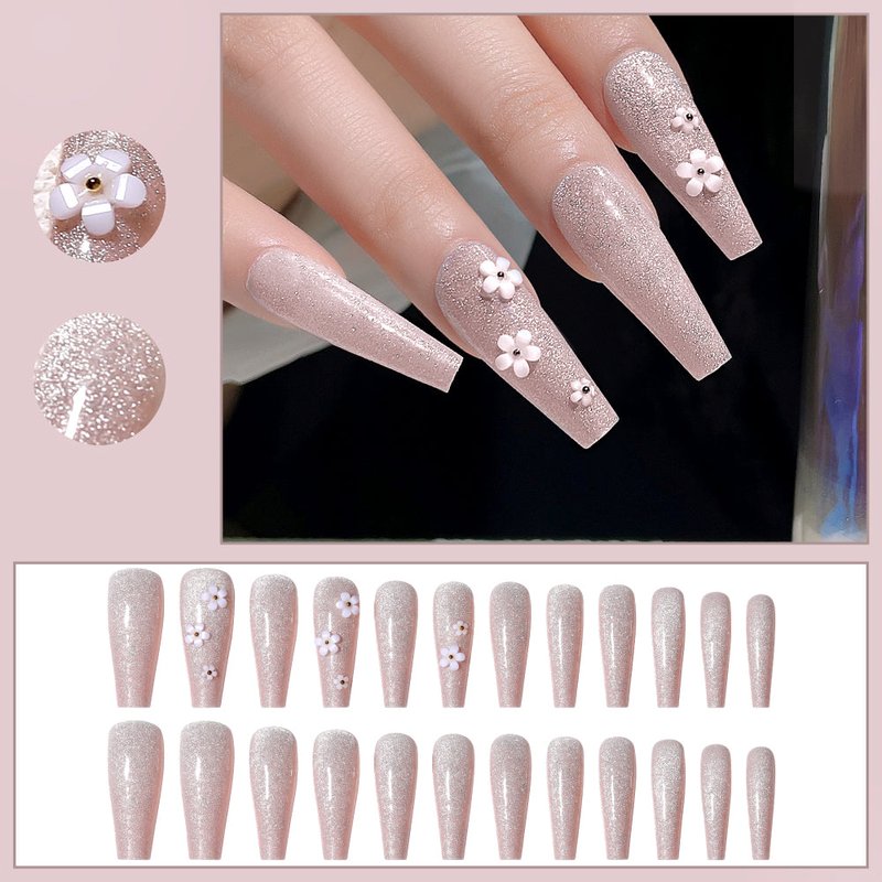 Fake Nail Patches with Jelly Glue - 24 Pieces