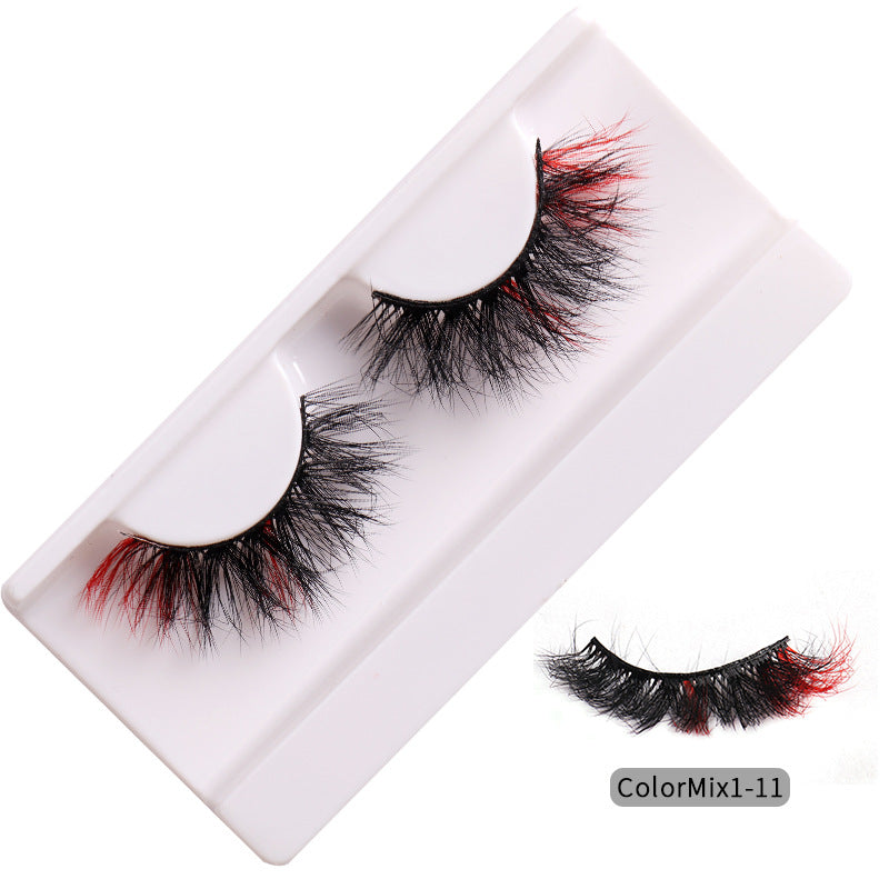 High Color Fried Curly False Eyelashes - Thick, Natural-Look Style