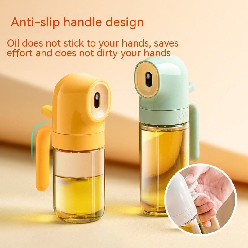 Glass Spray Oil Bottle Jar - Anti-Leakage Kitchen Oil Dispenser