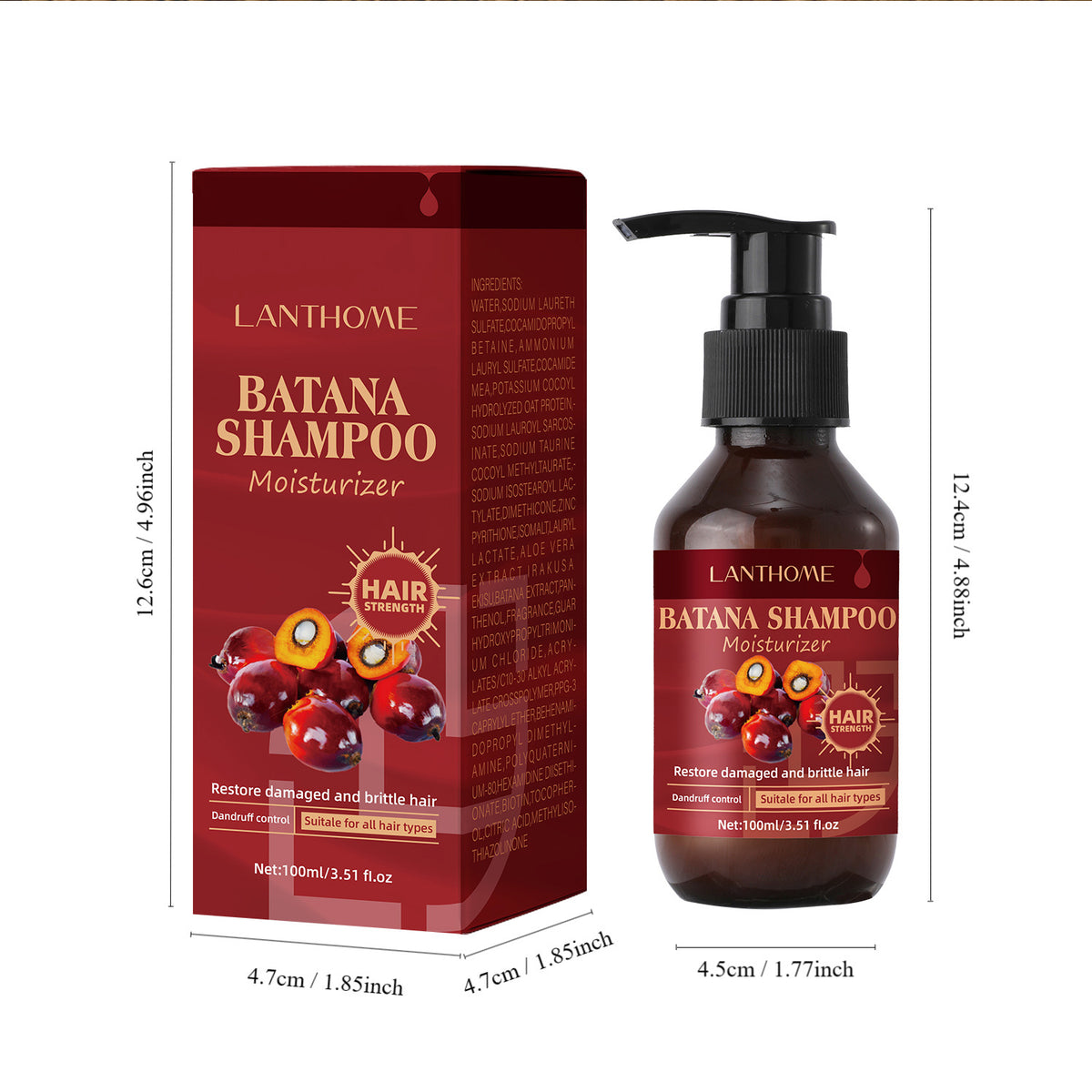 Shampoo 100ml Moisturizing And Repairing Strong Dense Hair