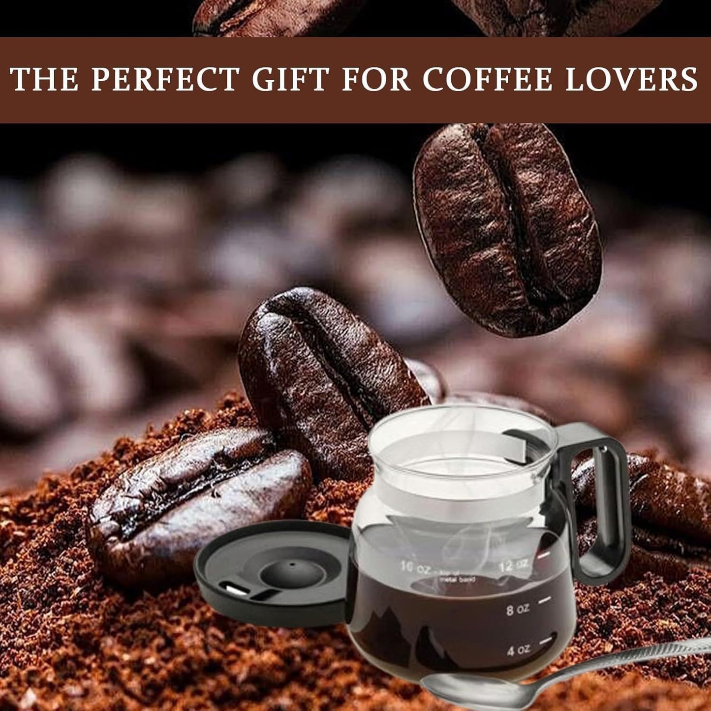 470ml Glass Coffee Mug with Handle and Lid - Durable Tea Cup