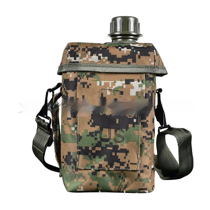 Outdoor 2L Camouflage PVC Shoulder Kettle - Military Style, Large Capacity