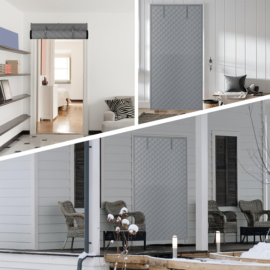 Insulated Roll-Up Door Curtain for Cold Weather Windproof Thermal Door Drape