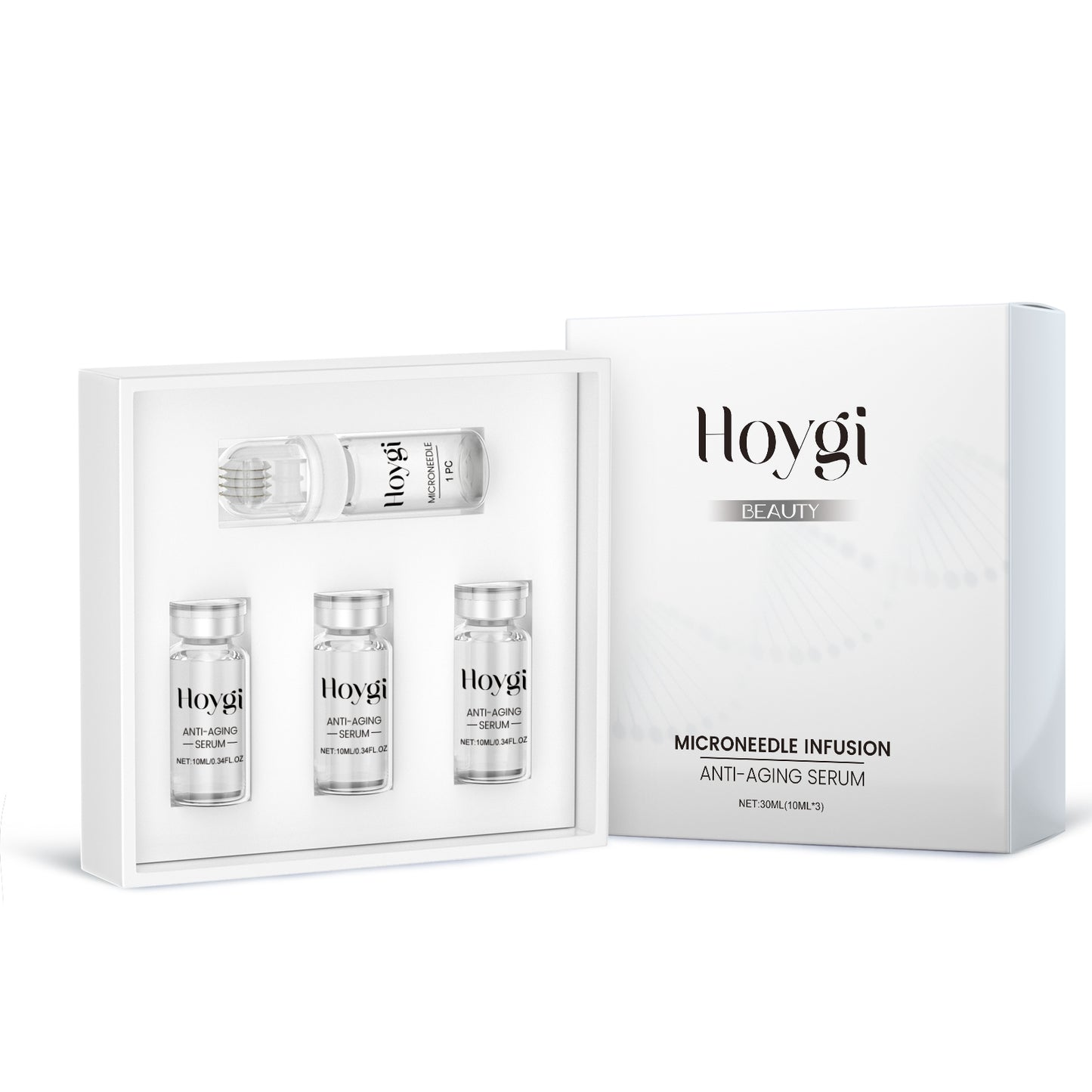 Anti-Aging Firming Essence and Microneedle Roller Set - 3 x 10ml