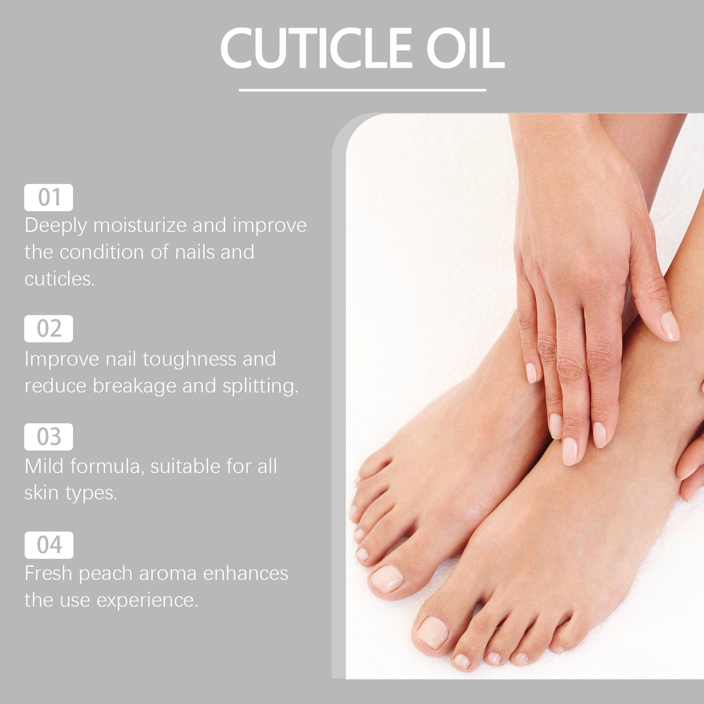 Double-Layer Nail Cuticle Oil with Vitamin E for Nail Repair & Softening