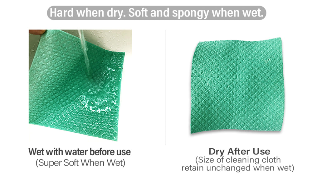 Reusable Biodegradable Kitchen Paper Towel Cloth - Organic Cellulose Swedish Dishcloth