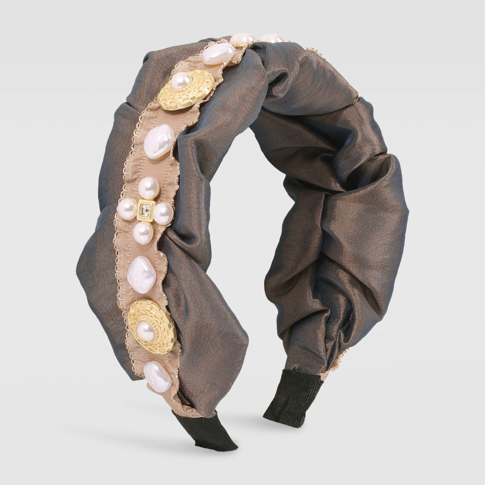 Retro Pearl Press Hair Headband