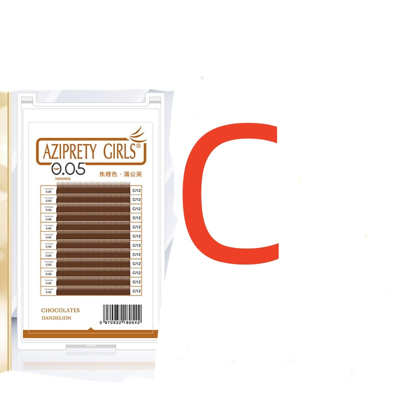 False Eyelashes Deep Coffee Style 8mm-12mm Thickness & Length Variations