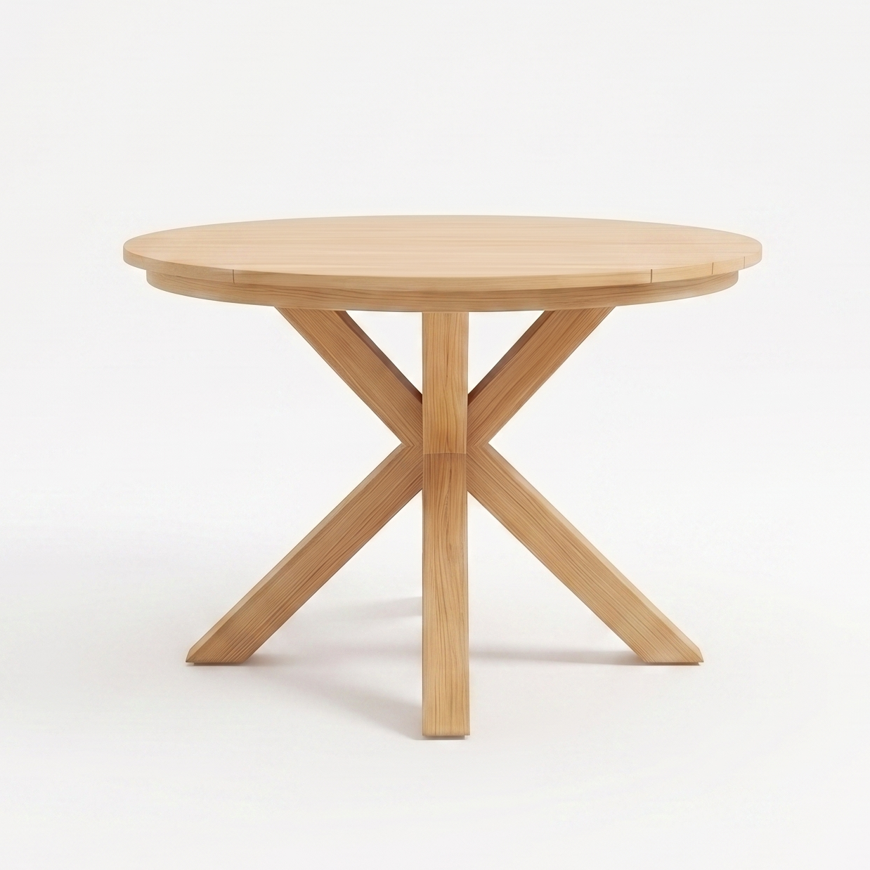 44.5 Inch Round Outdoor Dining Table - Premium Acacia Wood