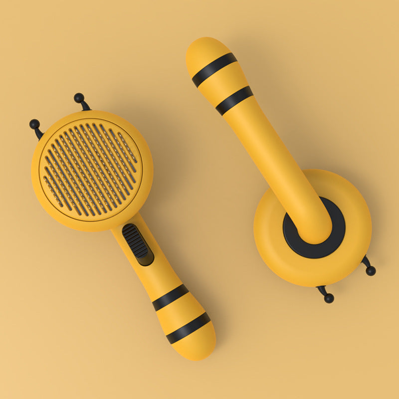 Bee-Shaped Pet Comb Fine Needle Grooming Tool for Cats and Small Animals