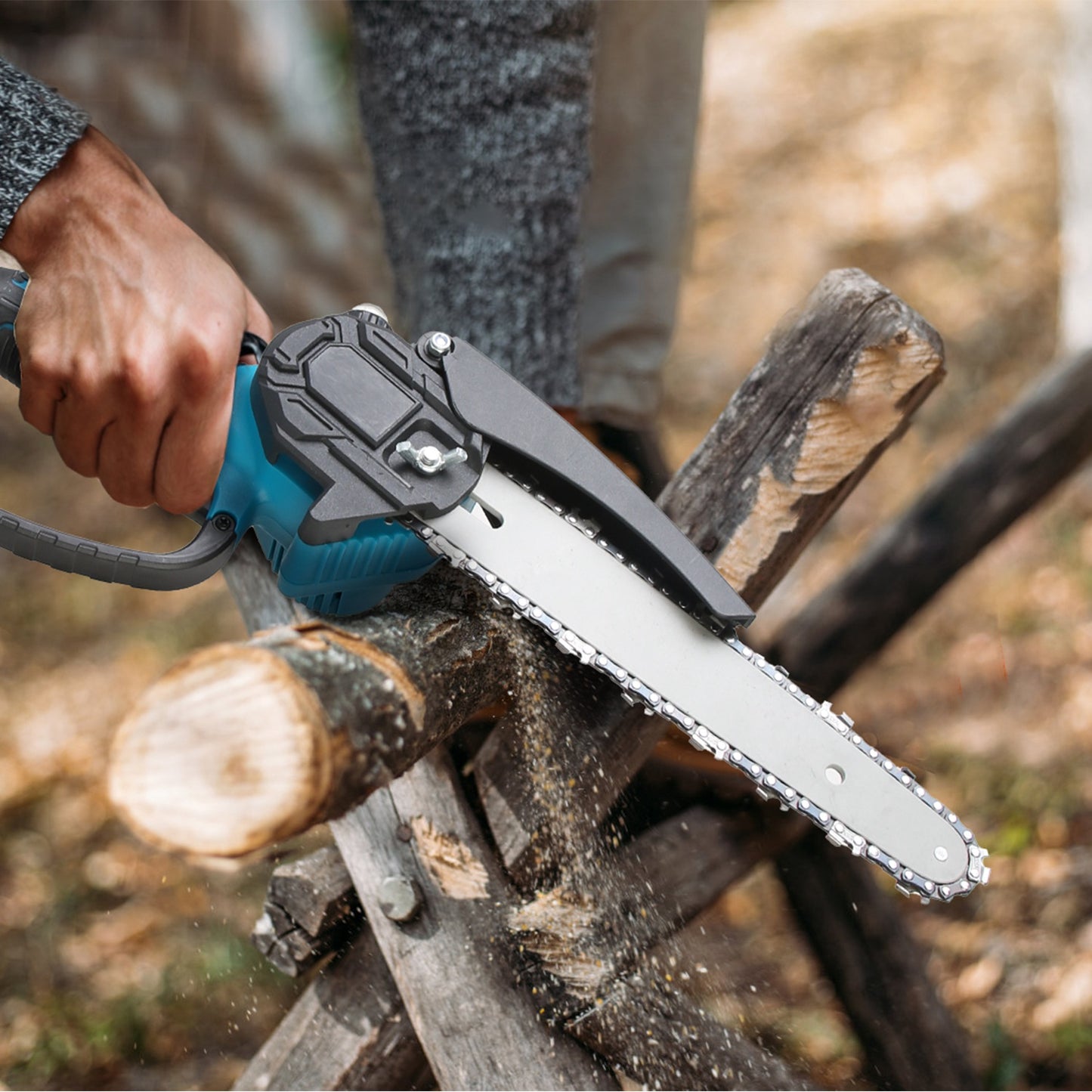 Cordless Pole Saw & Mini Chainsaw with Extension Poles - 21V Battery