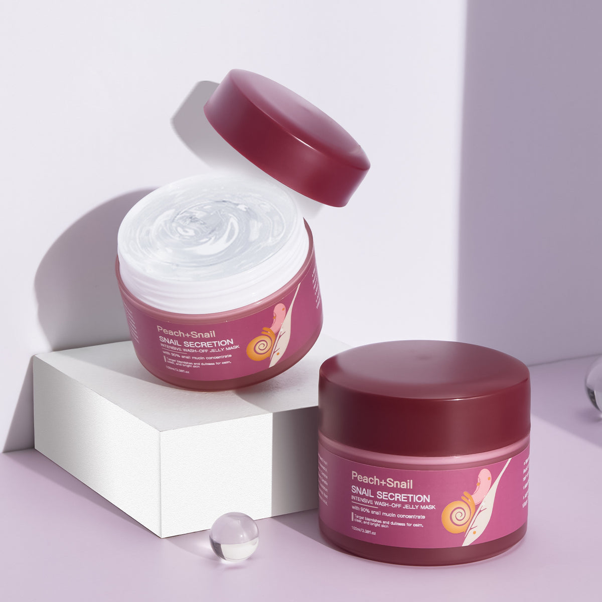 Snail Jelly Moisturizing Facial Mask 100ml - Hydrating Skin Care