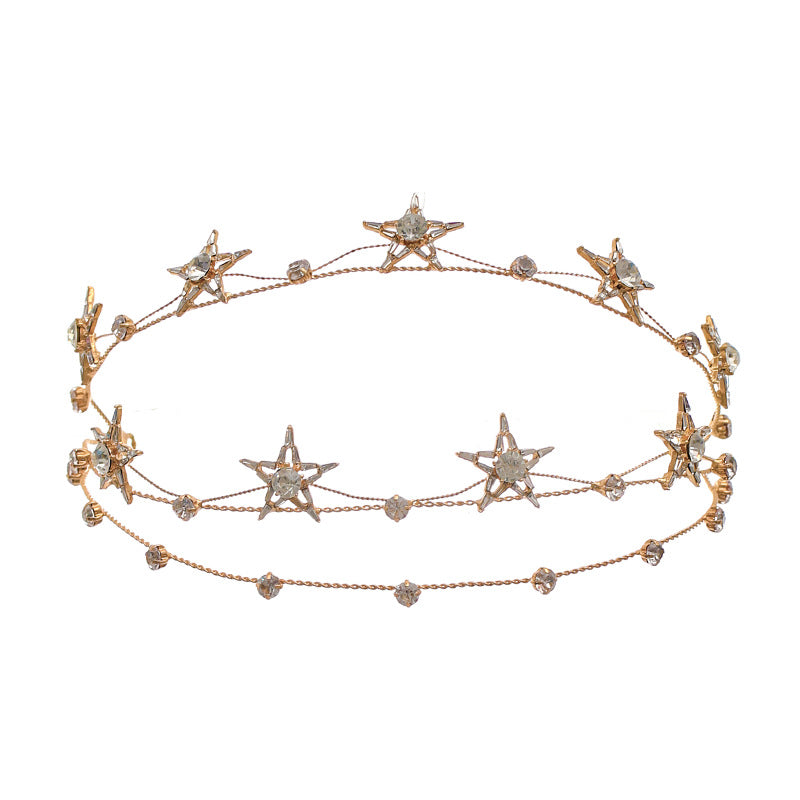Bridal Star Hair Band - Gold & Silver