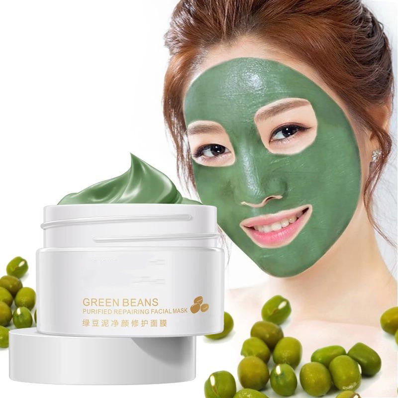 Mung Bean Paste Facial Mask - Moisturizing Repairing Skin Care 50g