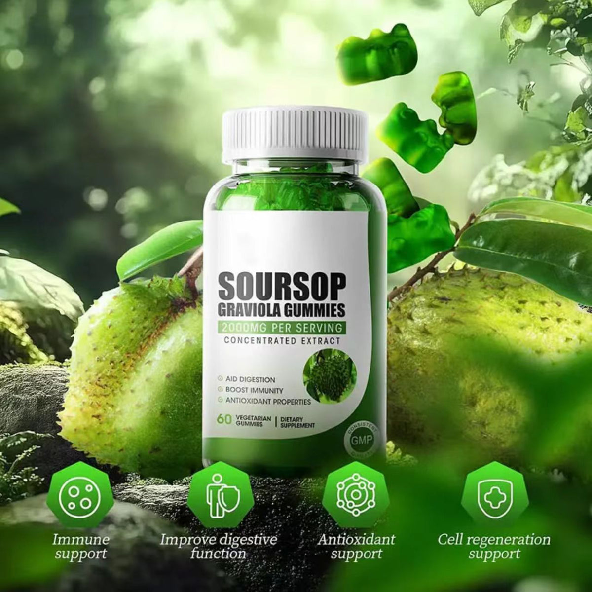 Soursop Gummies 220g - Candied Fruit Snack