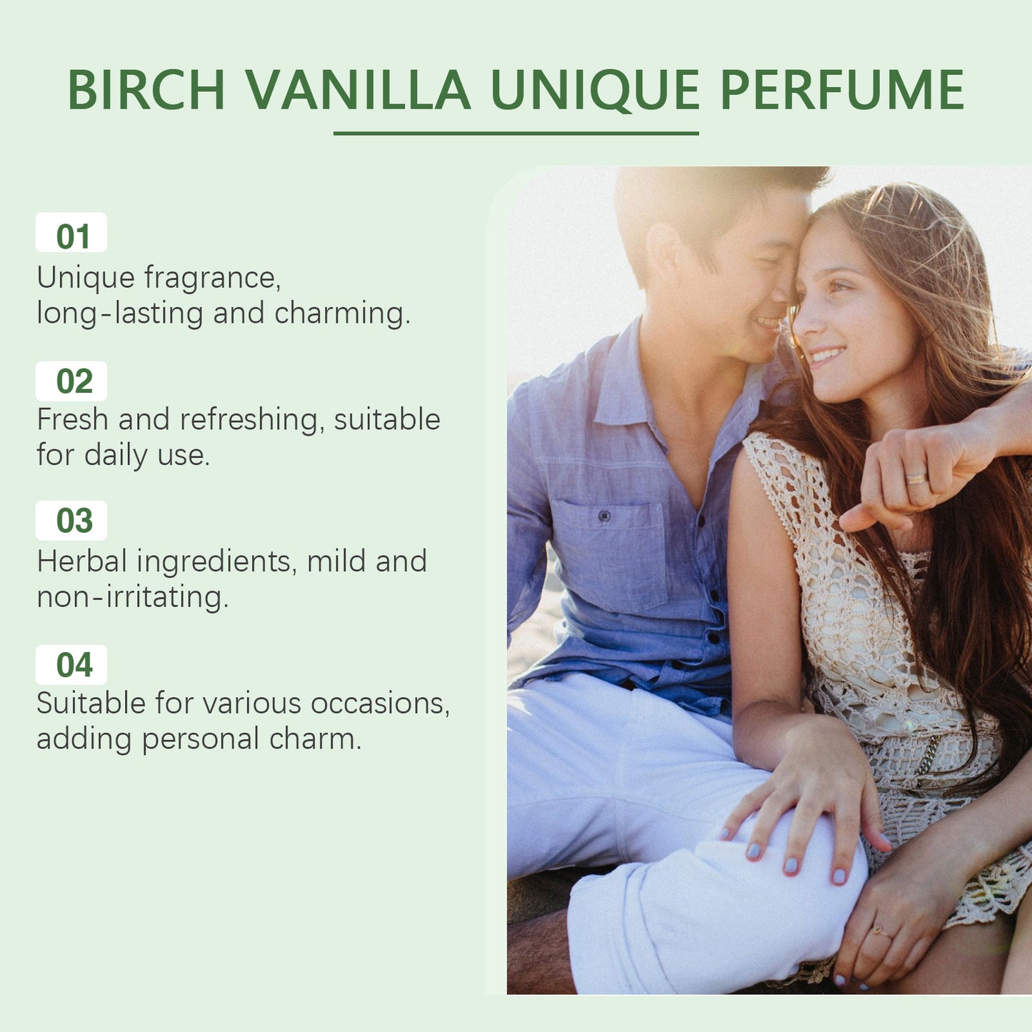 Birch Vanilla Unisex Perfume - Long Lasting Warm Scent, 30ml
