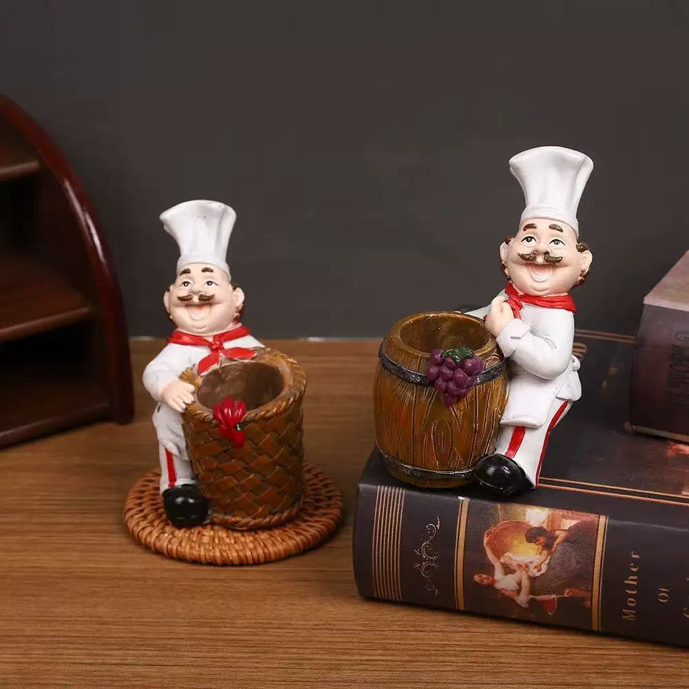 European-Style Toothpick Holder Decor - Home & Garden Resin Ornament