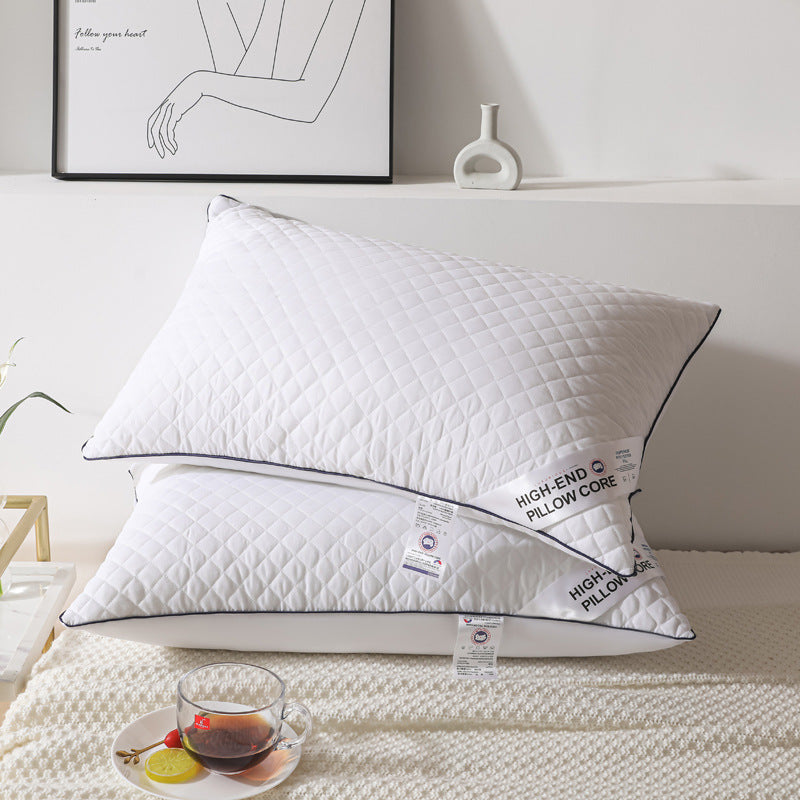 Adult Feather Velvet Pillow - White & Gray Single Pack Home Bedding