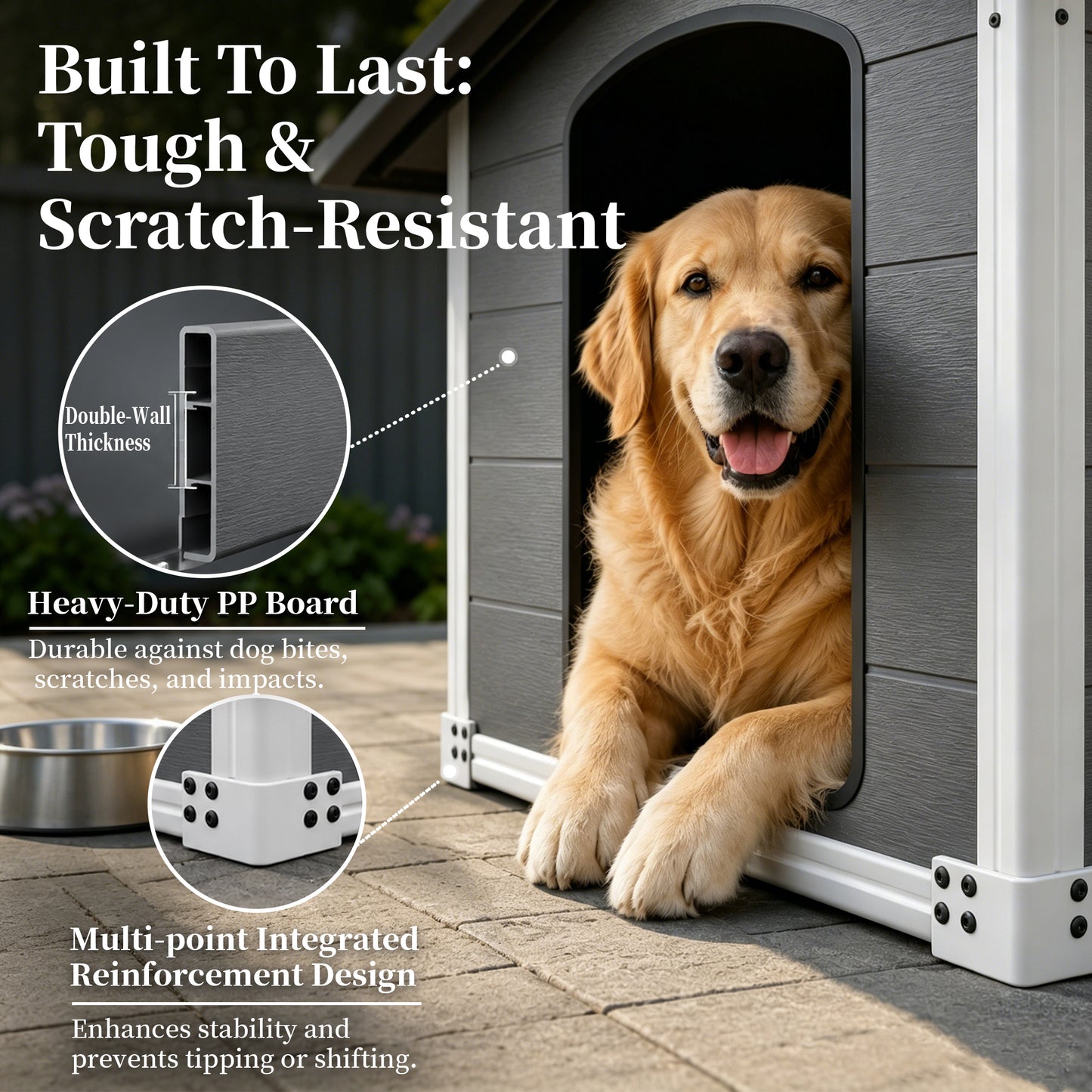 Large Dog House for Large Breeds - Waterproof & Heavy Duty