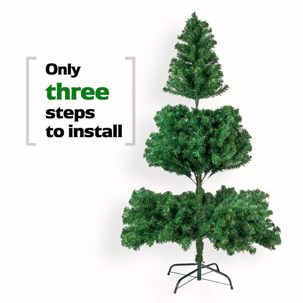 5.5FT Artificial Christmas Tree - Premium Hinged Spruce with Metal Stand