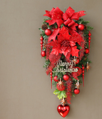 Christmas Wreath Door Wall Hanging Decoration for Festive Home Decor
