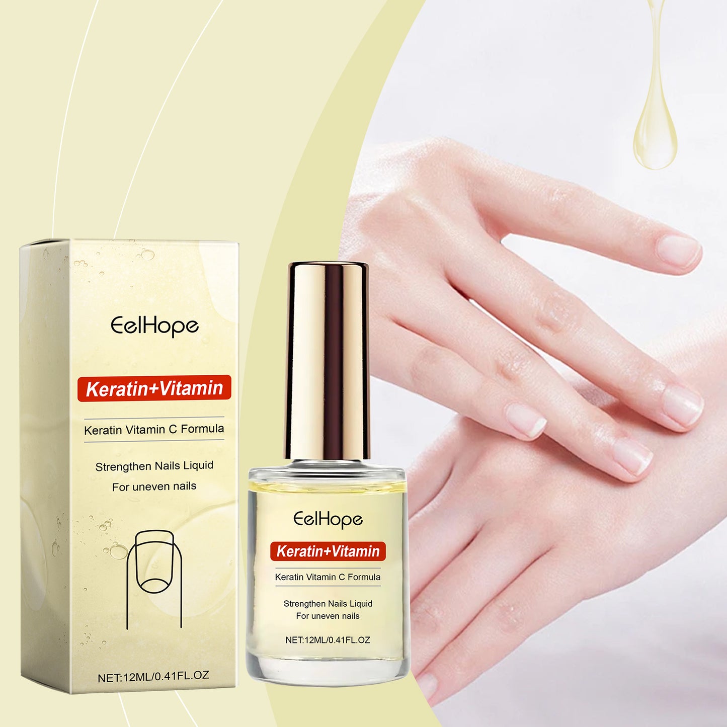 Nail Repair & Care Solution - Moisturizing Essence for Stronger Nails (12ml)