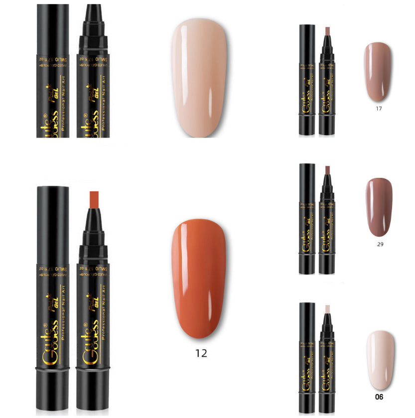 3-in-1 Magnetic Nail Art Pen - Quick-Dry Gel for French & Water Ripple Effects