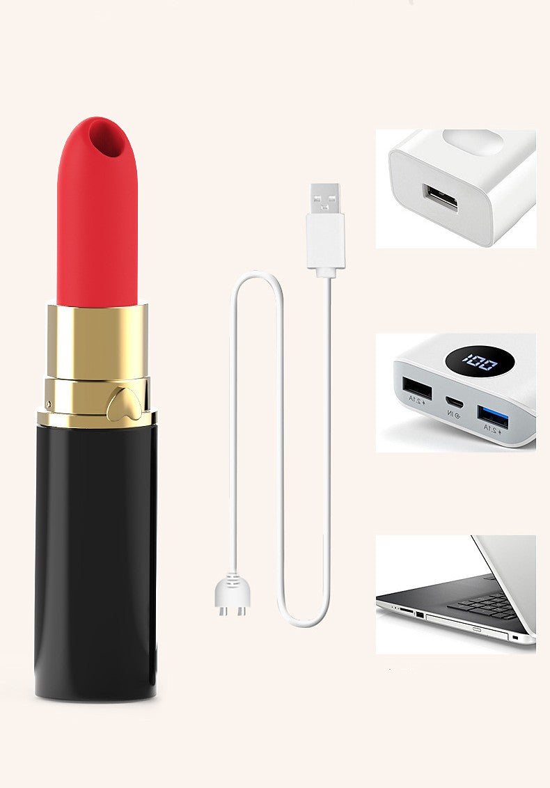 USB Rechargeable Egg Sucking Vibrator Nursing Tool - Black, 6 Modes