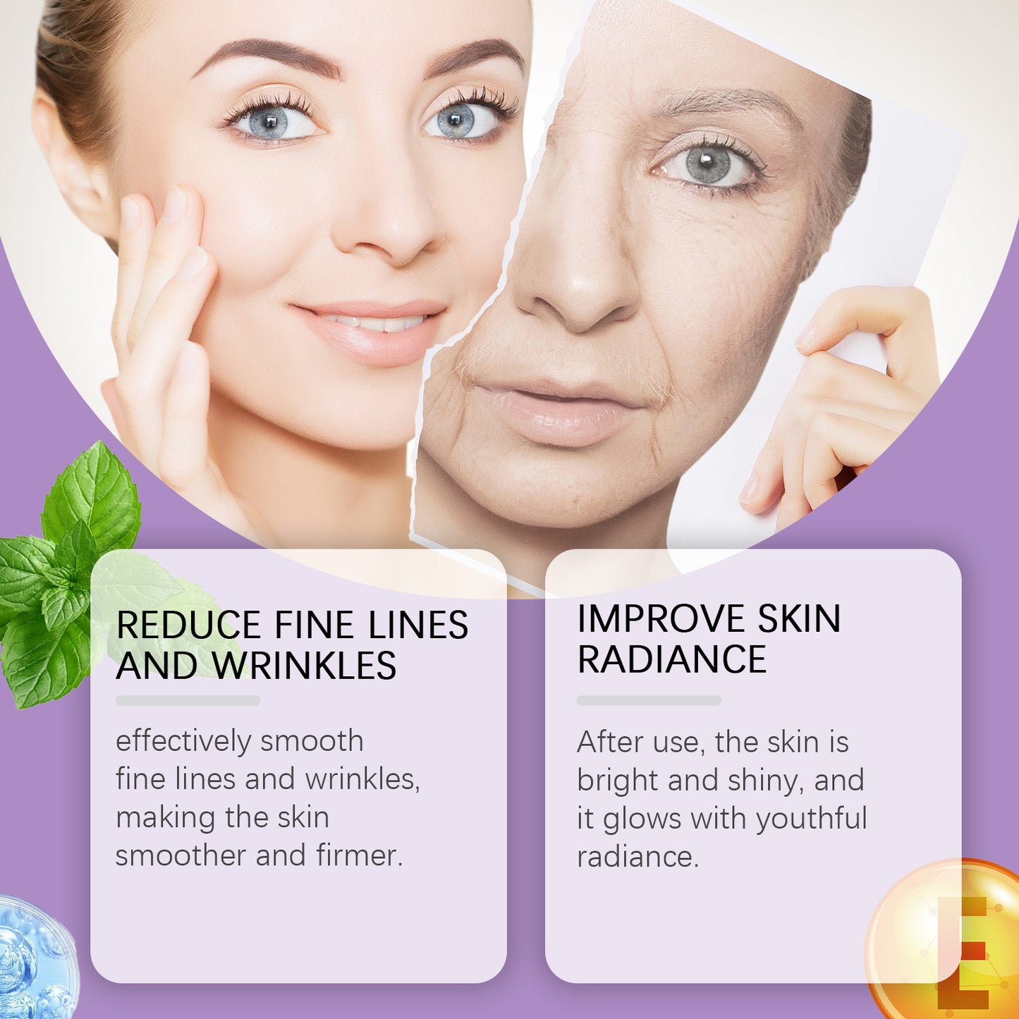Moisturizing Face Serum with Vitamin E & Peppermint - 30ml