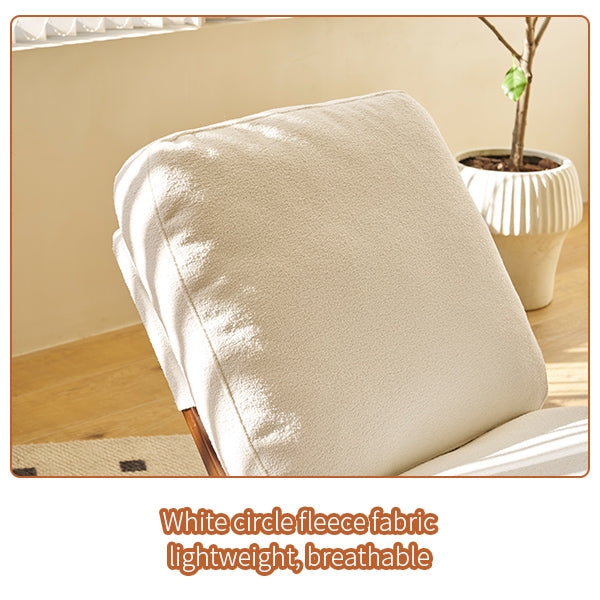 Comfortable White Glider Rocking Chair - Solid Wood Frame