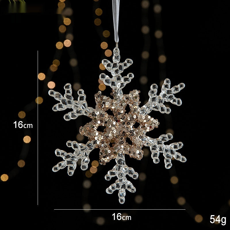 Christmas Sequin Acrylic Pendant Decorations for Holiday & Party Decor