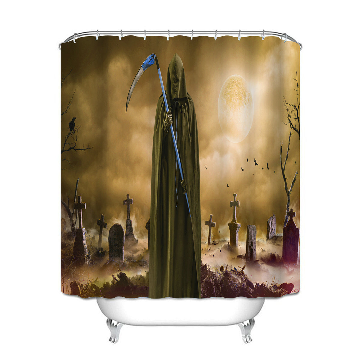 Waterproof Shower Curtain with Mildew Resistance - Cross Border North