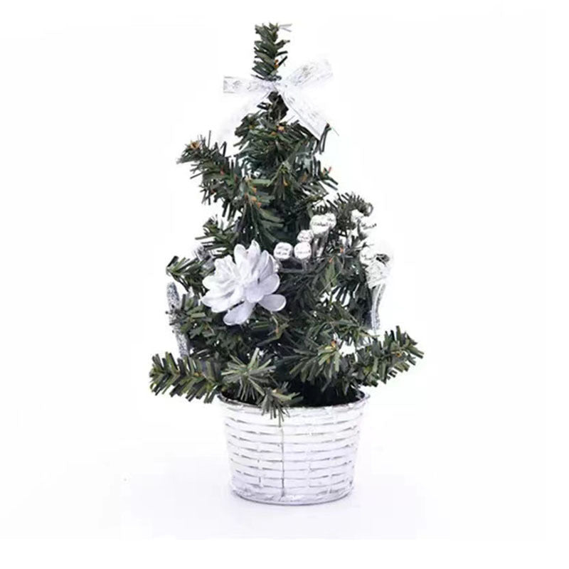 Mini Christmas Tree LED Lights Decoration - PVC Desktop Ornaments