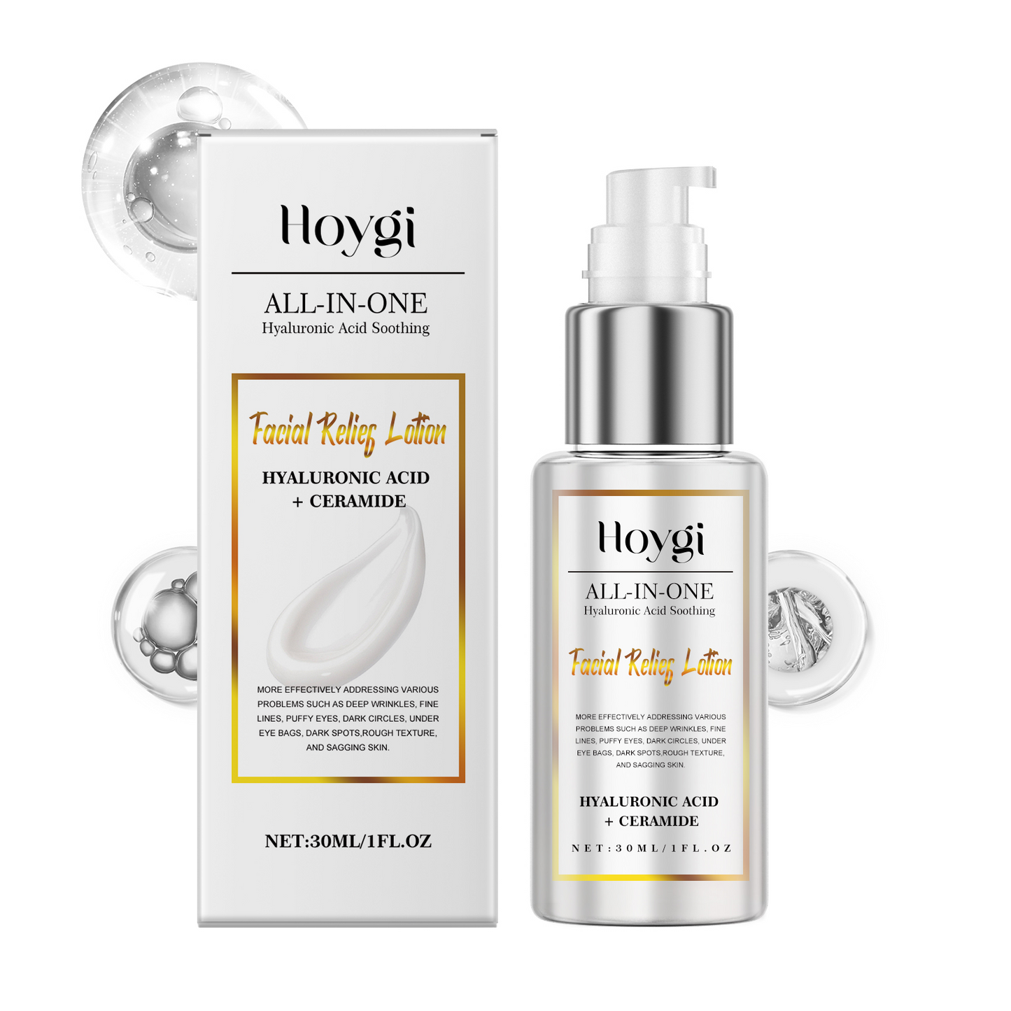 Hyaluronic Acid Facial Moisturizer with Vitamin C & Ceramide - 30ml