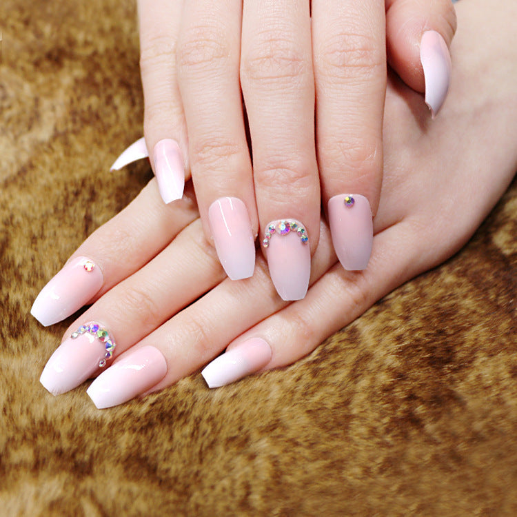 Women's Long Pointed Nail Art Sequins Set - Multiple Styles, 24 Pieces