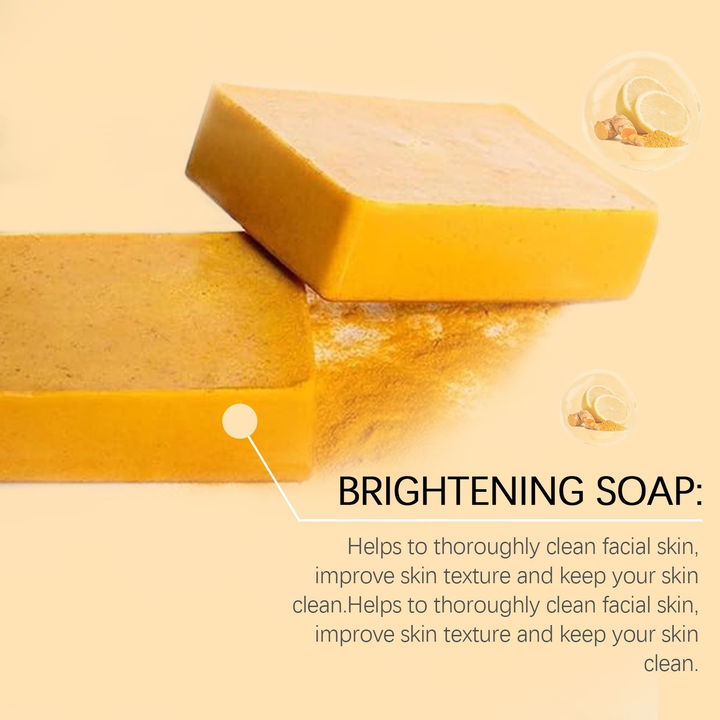 Turmeric & Kojic Acid Cleansing Bar Soap for Face and Body Care