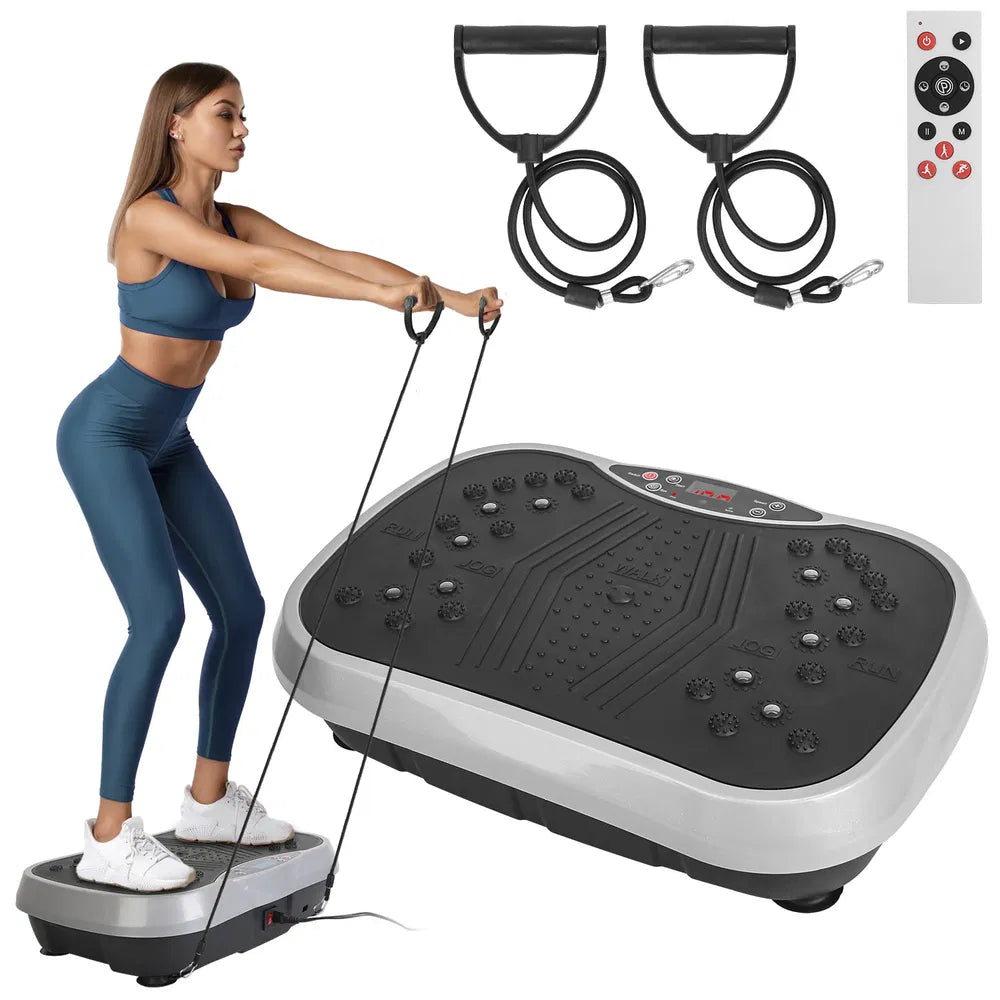 Whole Body Vibration Exercise Machine with Resistance Bands
