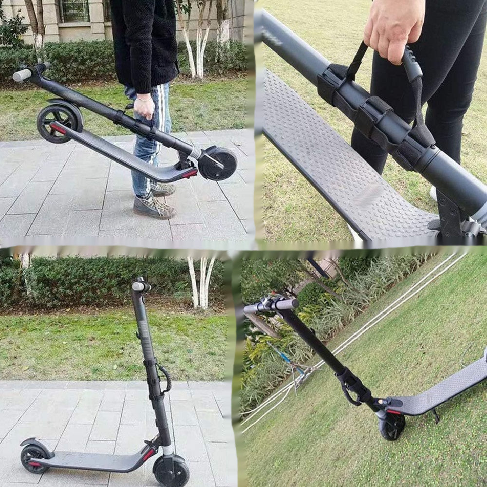 Portable Scooter Storage Belt with Shoulder Strap - Black, Free Size