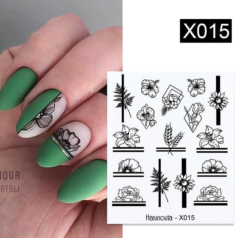 Nail Art Butterfly Sticker Flower Leaf Decal Kit - Assorted Formats