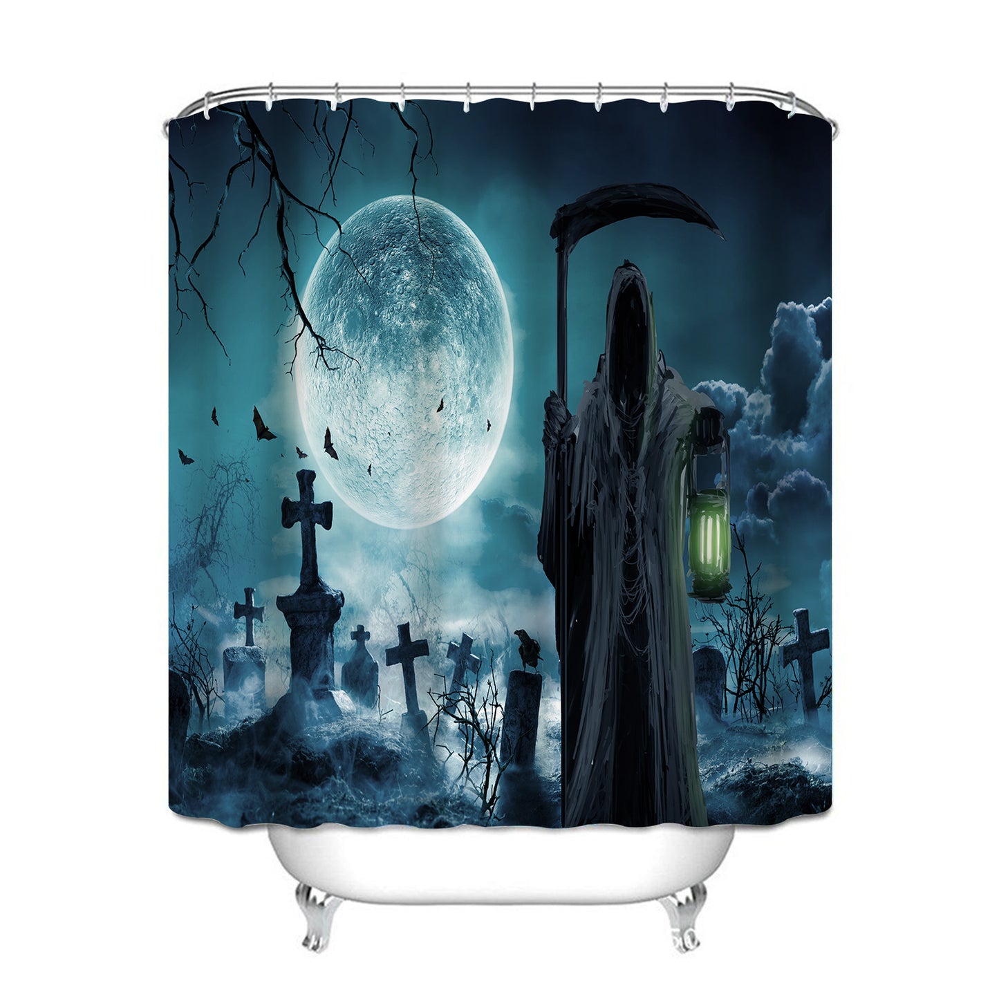 Waterproof Shower Curtain with Mildew Resistance - Cross Border North